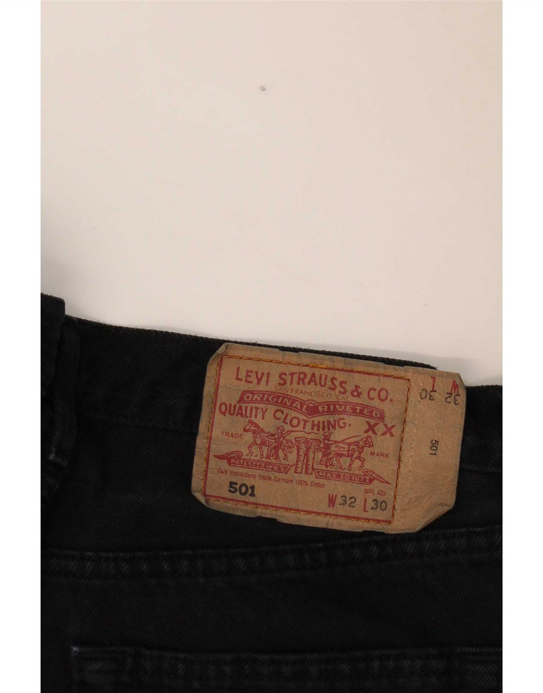Levi's Dame 501 Straight Jeans W32 L30 Sort Bomuld