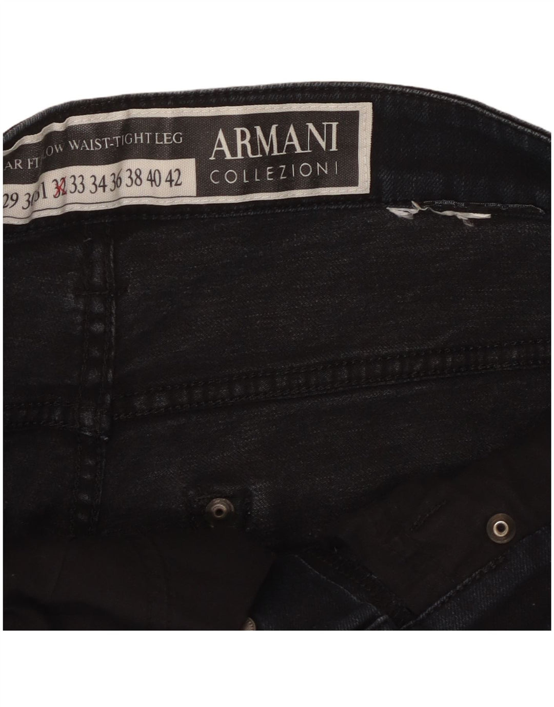 Armani Straight Jeans til mænd W32 L27 Marineblå
