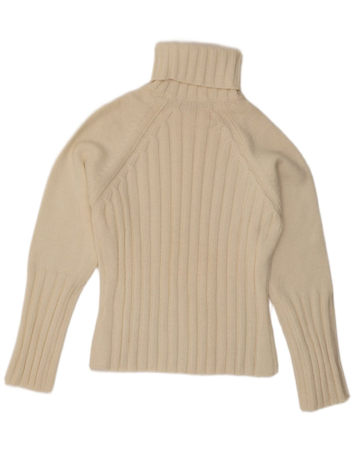 Gas Dame Roll Neck Jumper Sweater UK 18 XL Off White Uld