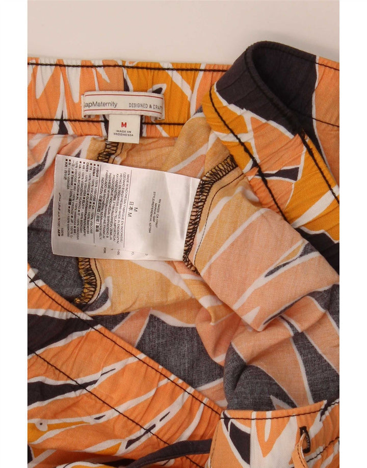 Gap Kvinders afslappede gravidshorts Medium W32 Orange Floral Viscose