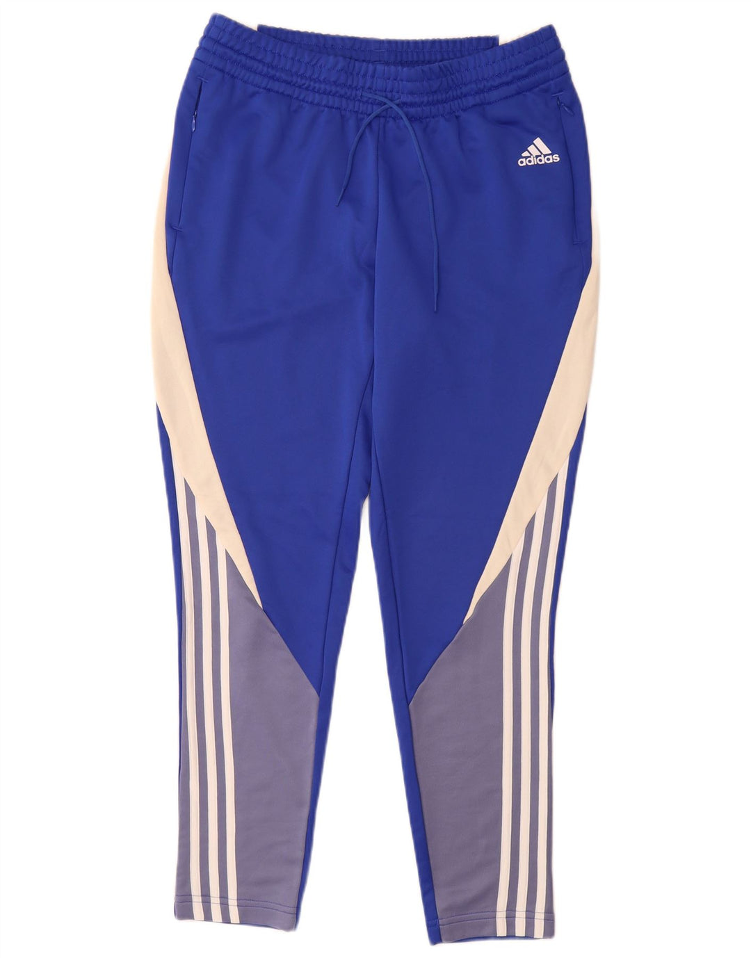 Adidas Træningsdragtsbukser til kvinder UK 12/14 Medium Blue Colourblock Polyester