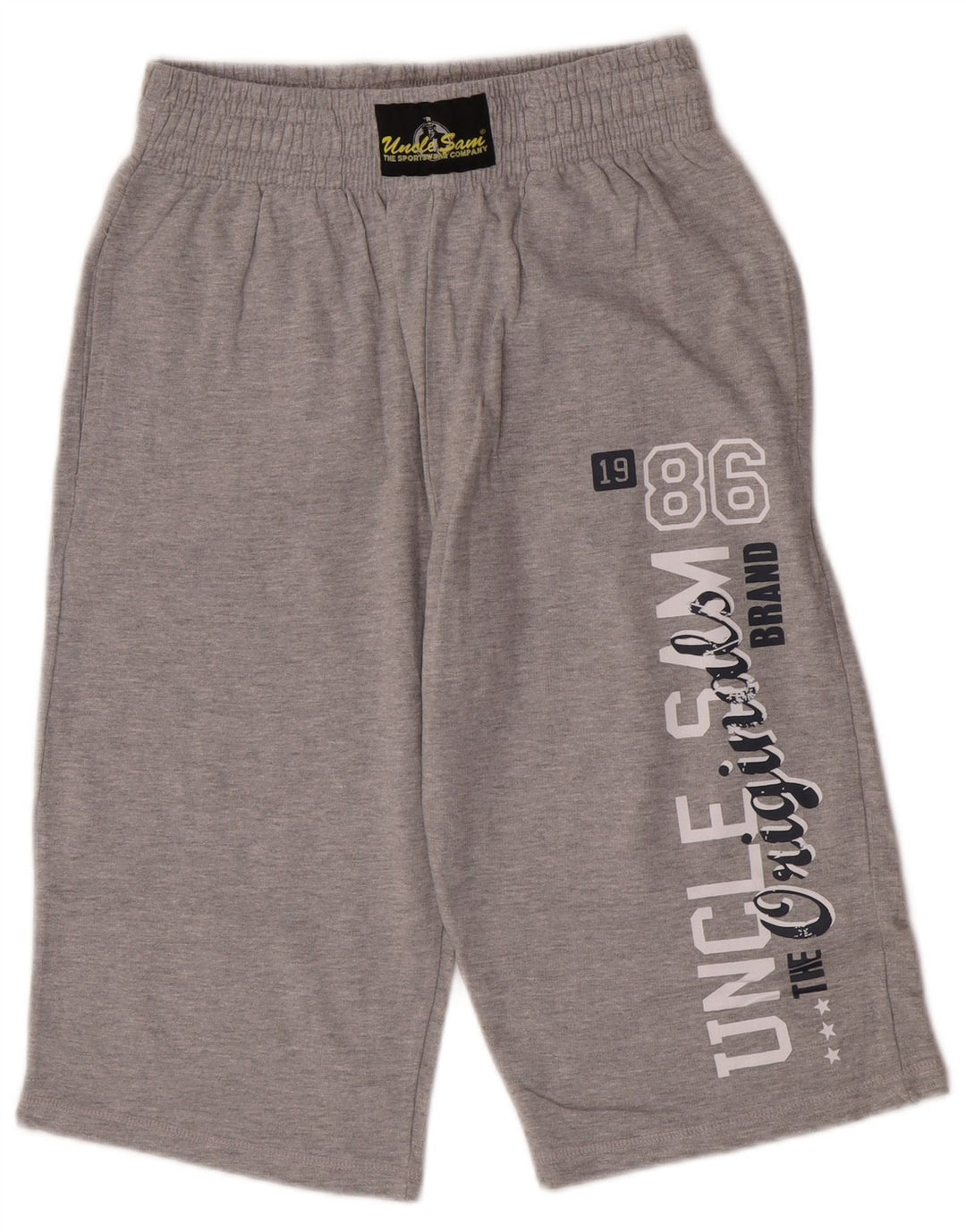 Uncle Sam Herre grafiske Bermuda sportsshorts Medium grå bomuld