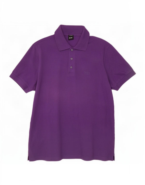 Hugo Boss herre poloshirt XL lilla bomuld