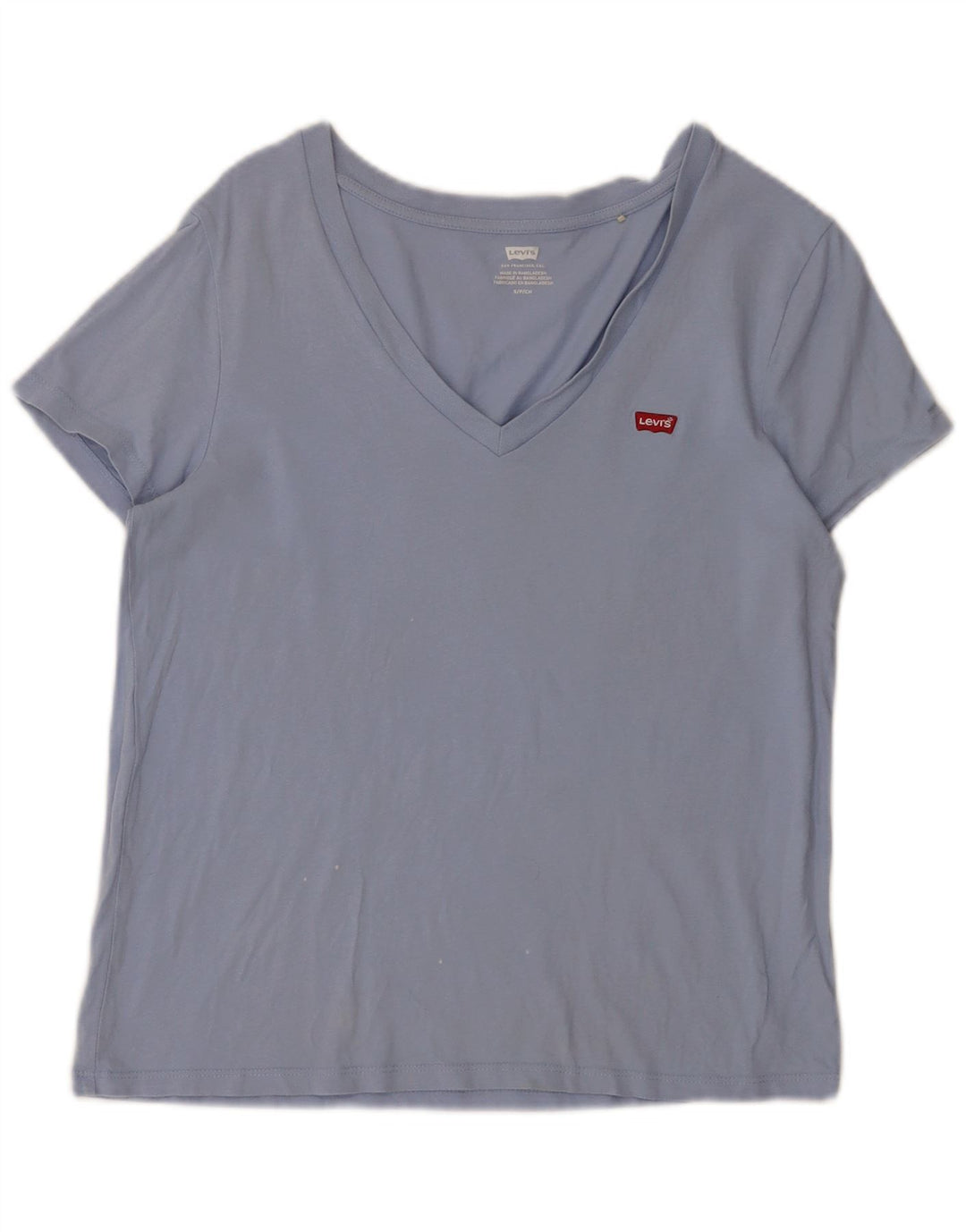 Levi's Dame T-Shirt Top UK 10 Lille Blå