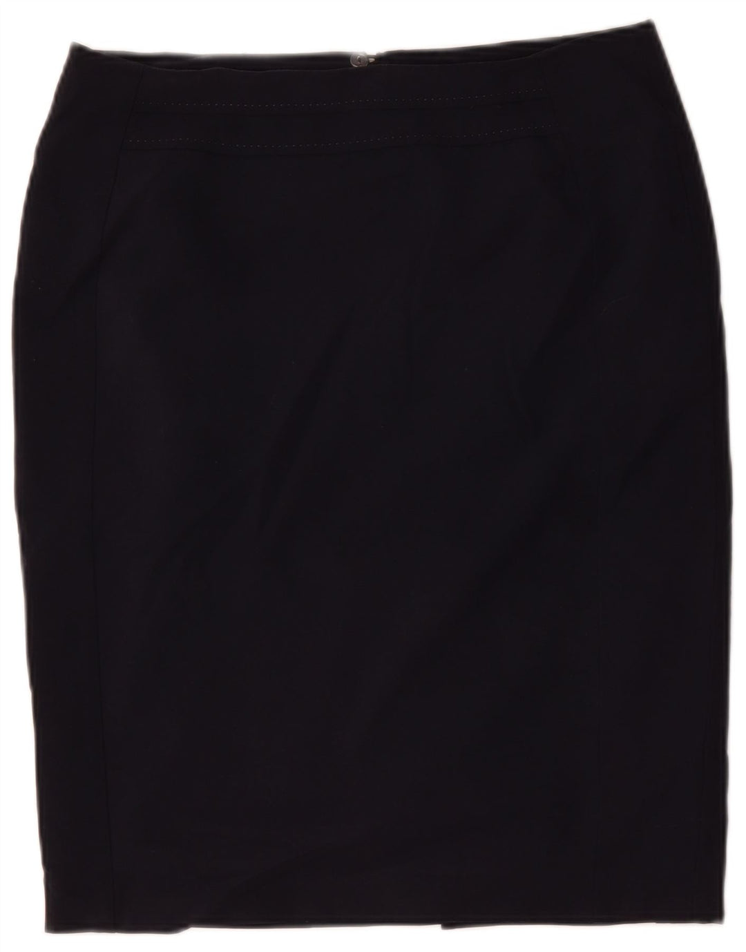 Marks & Spencer Pencil Nederdel til kvinder UK 14 Large W34 Navy Blue Polyester