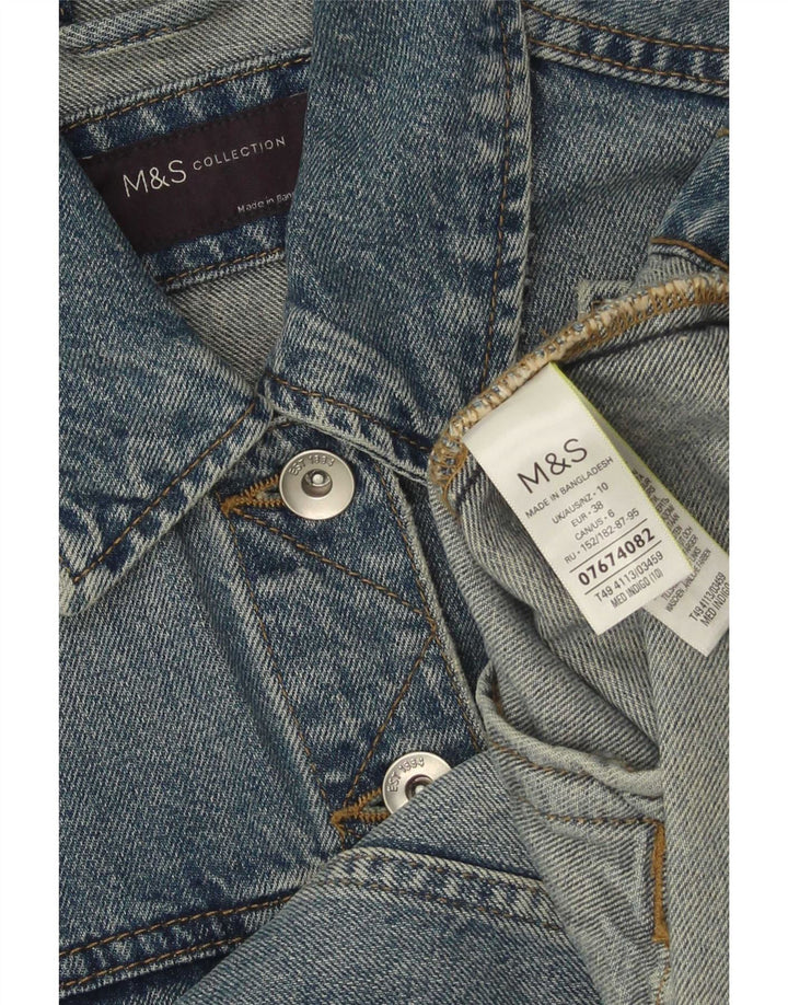 Marks & Spencer Dame denimjakke UK 10 Small Blue Cotton