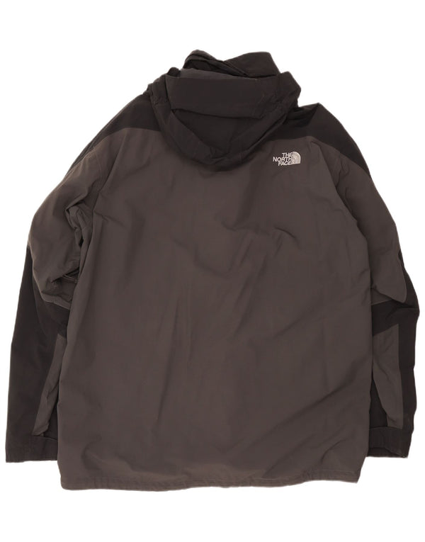 The North Face Regnjakke med hætte til mænd UK 44 2XL Grå Colourblock Polyester
