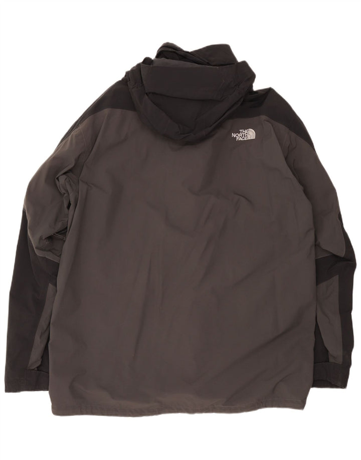 The North Face Regnjakke med hætte til mænd UK 44 2XL Grå Colourblock Polyester