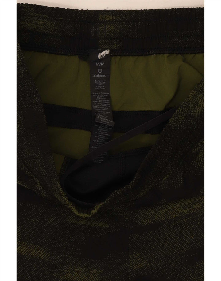 Lululemon Herre Sportshorts Medium Grøn Camouflage Polyester