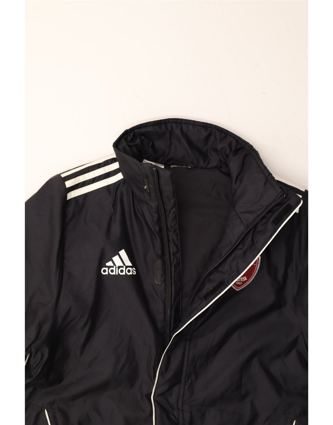 ADIDAS Boys Windbreaker Jacket 13-14 Years Black Polyester Vintage Adidas and Second-Hand Adidas from Messina Hembry 