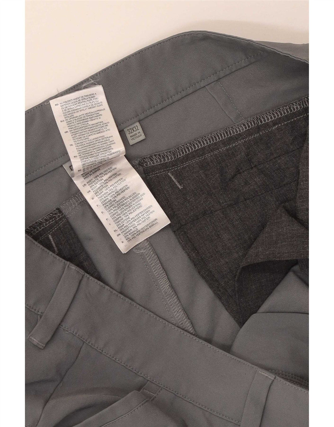 Adidas Herre Slim Chino Bukser W32 L29 Grå Polyester