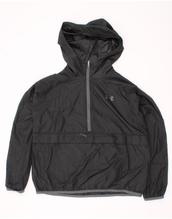 Under Armour Boys Hætte Anorak regnjakke 7-8 år Lille sort polyester