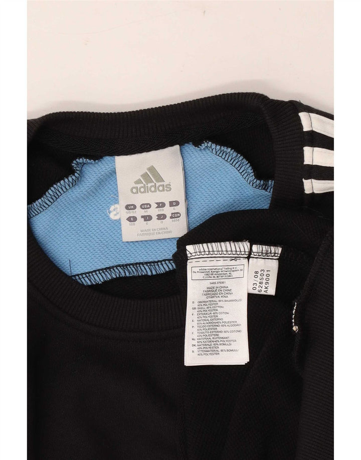 Adidas Herre Climalite Sweatshirt Jumper UK 40/42 Medium Sort Colourblock