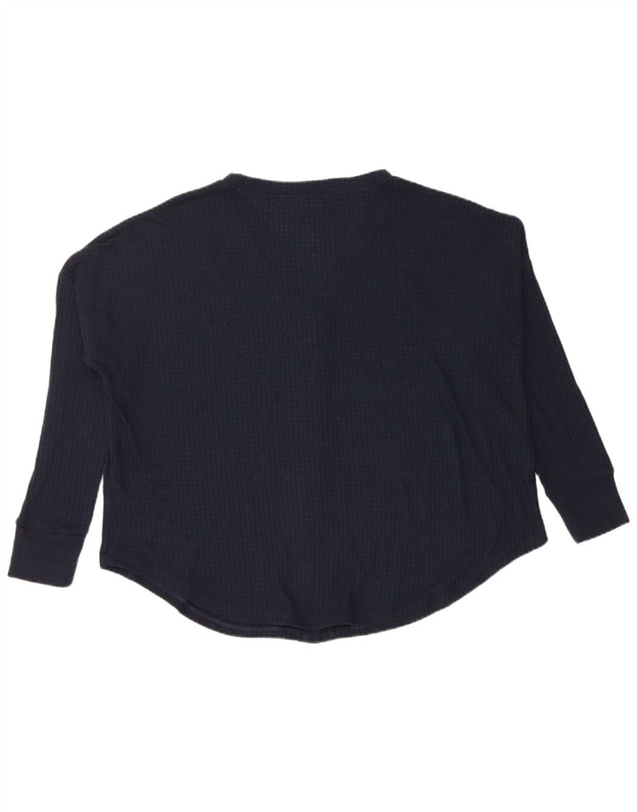 Tommy Hilfiger Dame Oversized Bluse Top UK 14 Medium Navy Blue