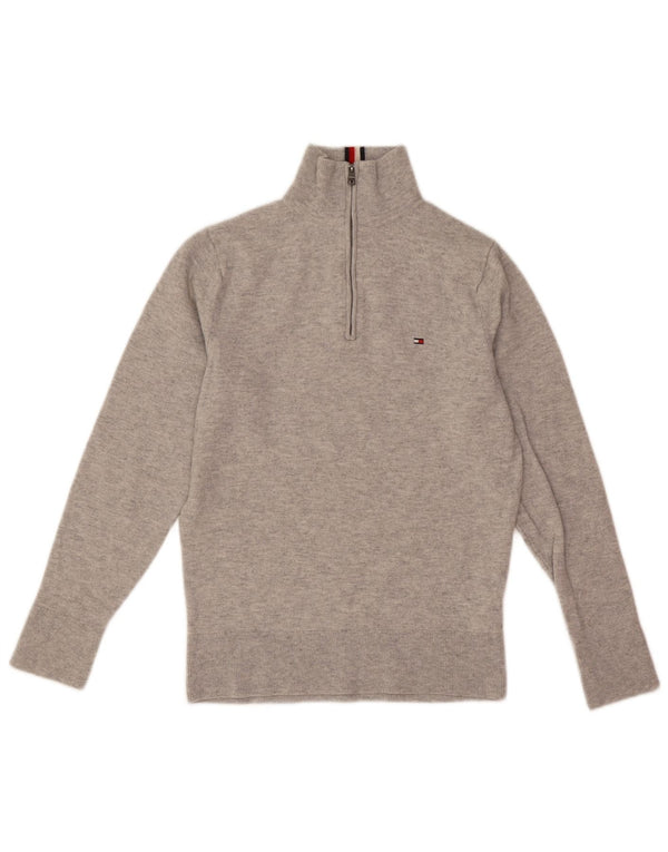 Tommy Hilfiger Herre Zip Neck Jumper Sweater XS Grå Uld