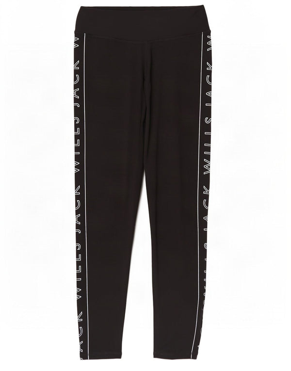 Jack Wills Grafiske Leggings til kvinder UK 12 Medium Sort Polyester