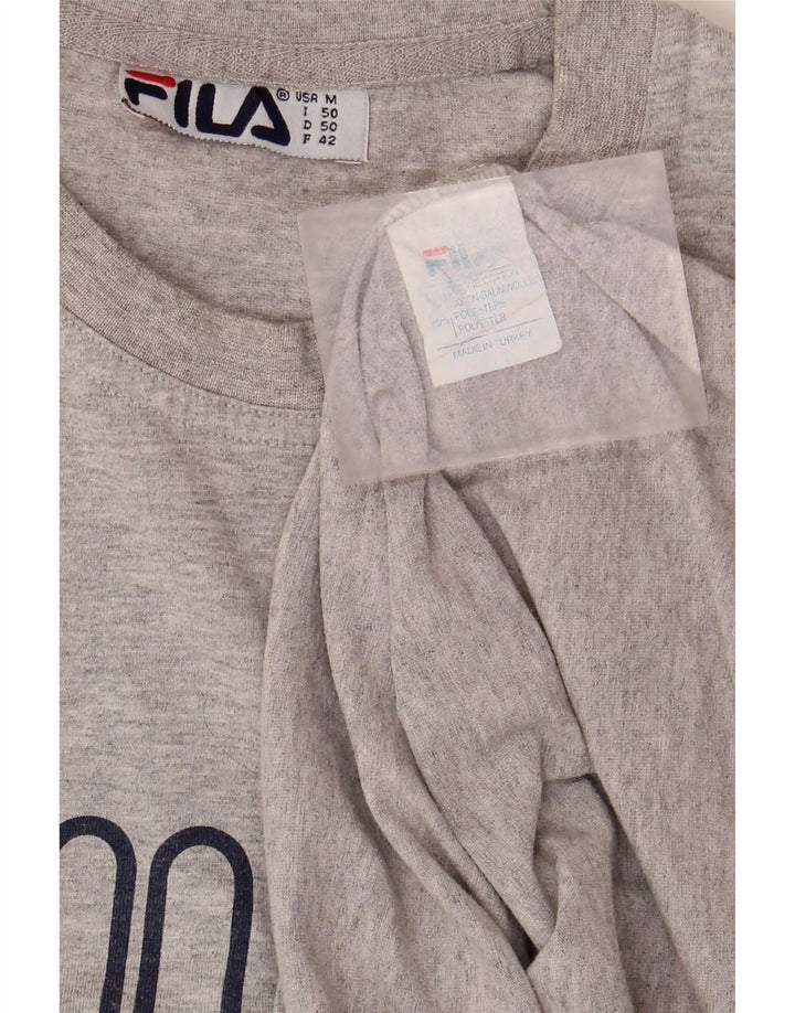 FILA Herre grafisk T-shirt Top mellemgrå bomuld