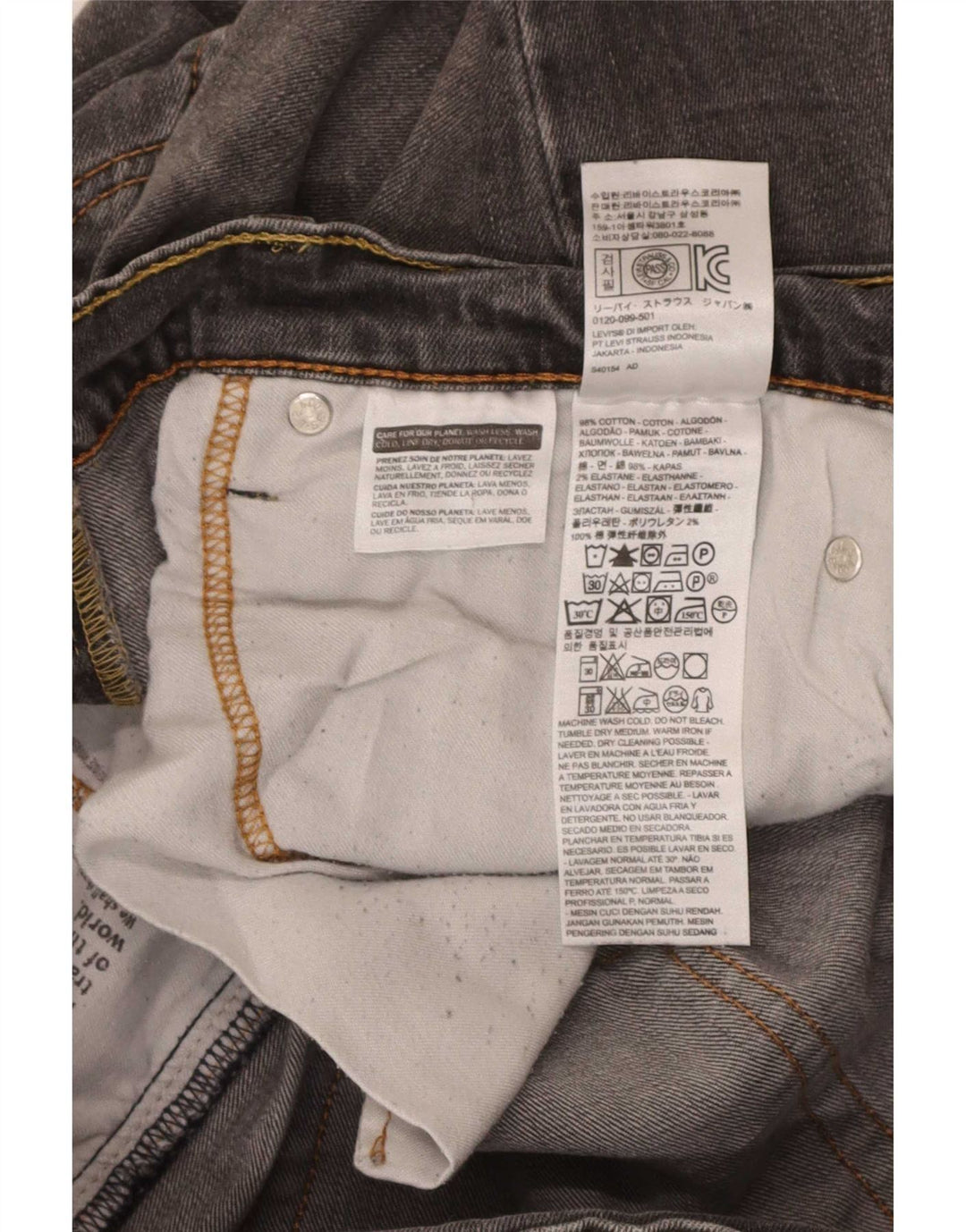 Levi's Herre 541 Slim Jeans W36 L32 Grå Bomuld