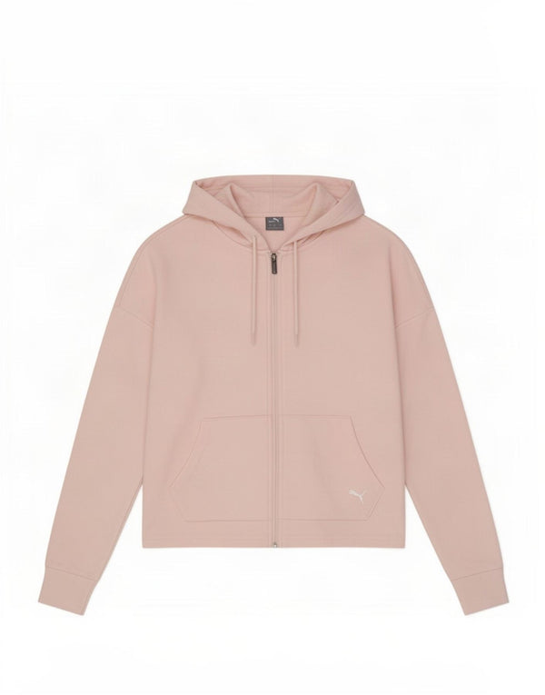 Puma hættetrøje med lynlås til kvinder UK 16 Large Pink