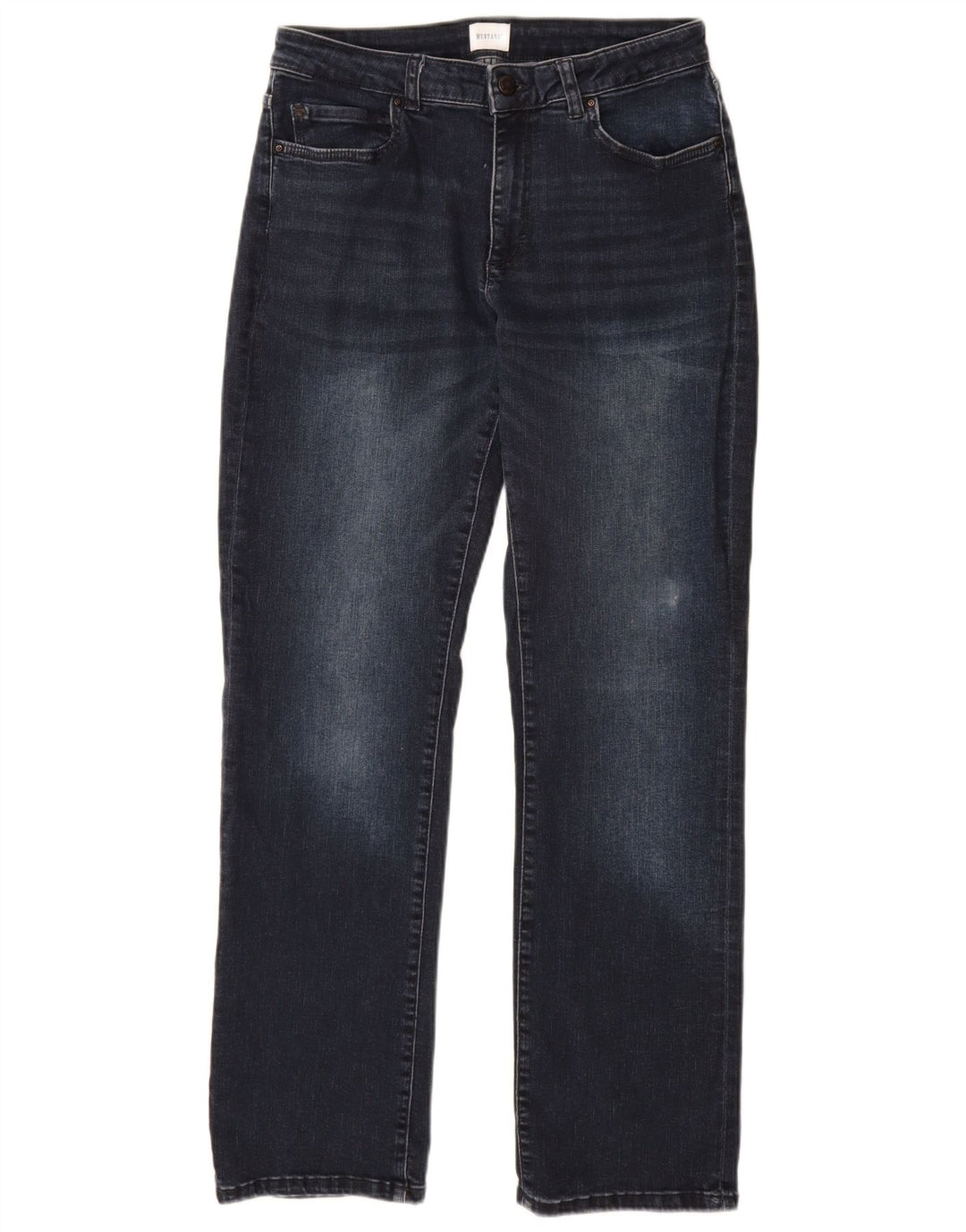 MUSTANG Dame Relaxed Fit Straight Jeans W32 L32 Marineblå Bomuld