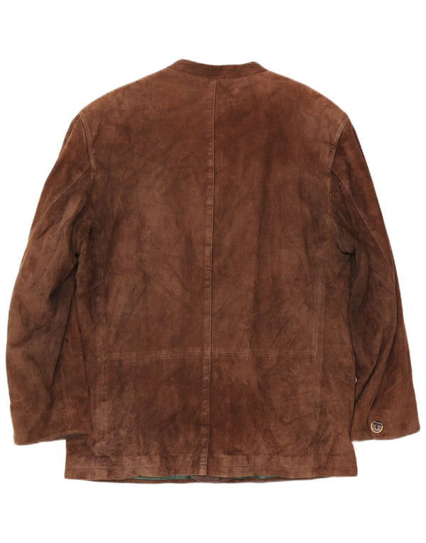 Schneiders Mens Suede Jacket UK 44 2XL Brown Leather Classic