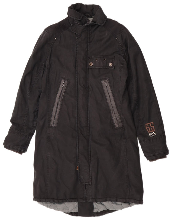 G-Star Dame Windbreaker Coat UK 40 Large Black Bomuld
