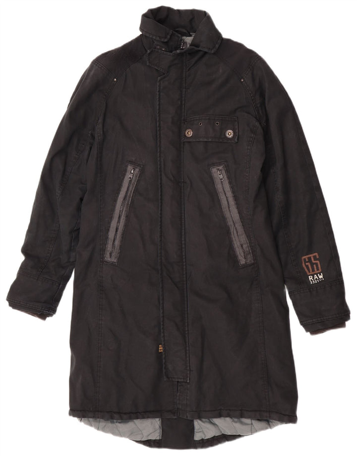 G-Star Dame Windbreaker Coat UK 40 Large Black Bomuld