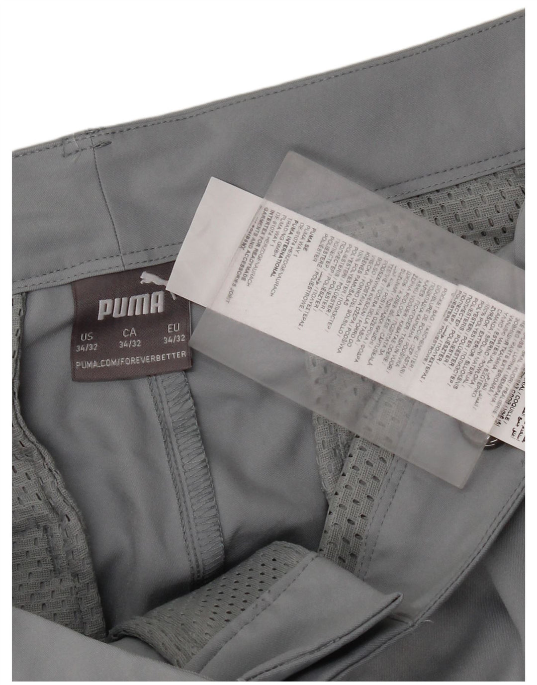 Puma Herre Slim Chino Bukser W34 L32 Grå Polyester