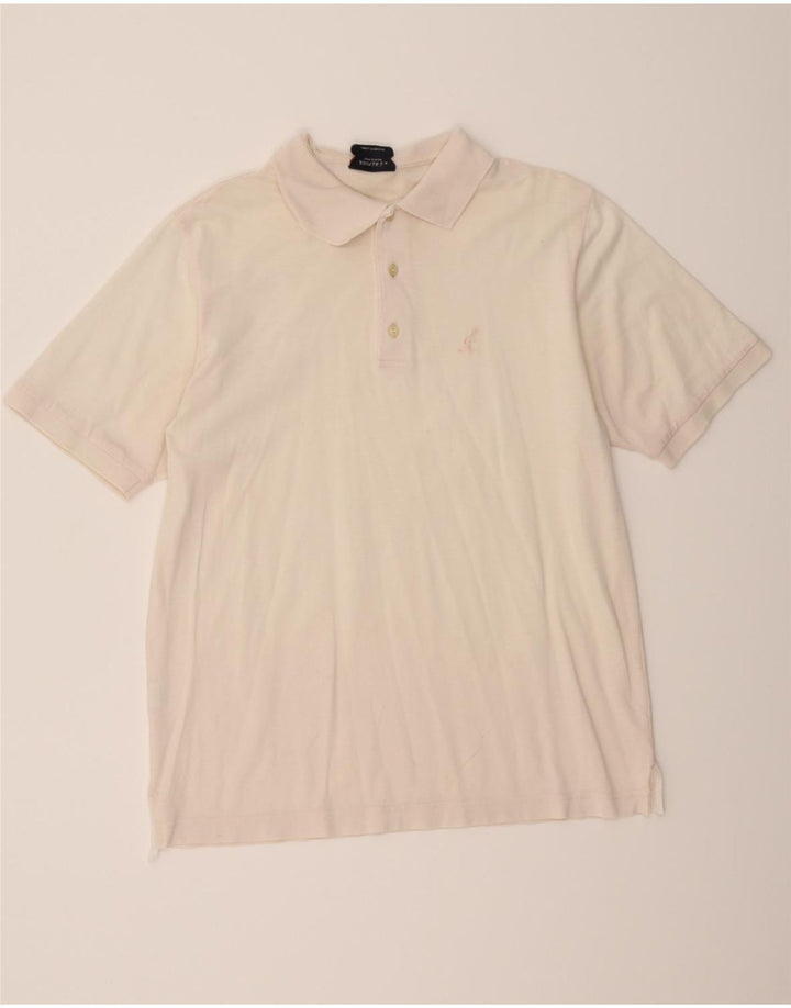 AUSTRALIAN L'ALPINA Mens Polo Shirt IT 48 Medium Off White Vintage AUSTRALIAN L'ALPINA and Second-Hand AUSTRALIAN L'ALPINA from Messina Hembry 
