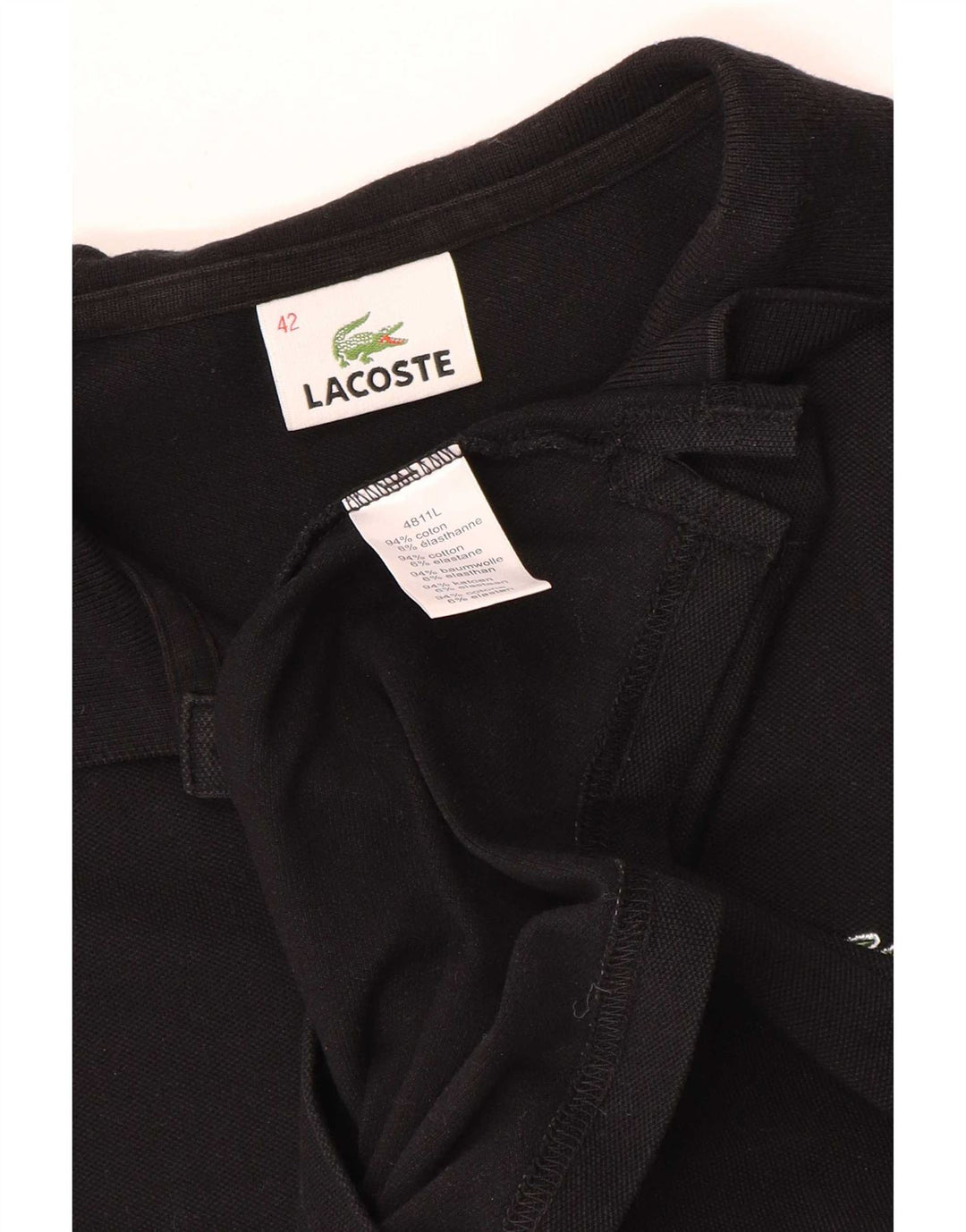 Lacoste Dame Polo Shirt Størrelse 42 Large Sort