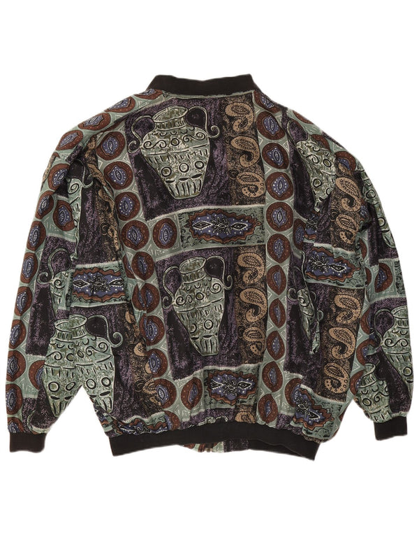 Robert Stock Herre Loose Fit Bomber Jacket UK 40 Large Multicolored Paisley
