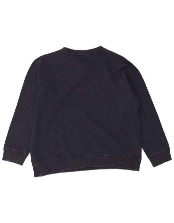 Fila Dame Sweatshirt Jumper UK 16 Stor Marineblå Bomuld