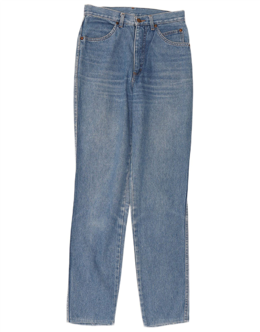 VINTAGE Dame Jeans med høj talje W26 L30 Blå