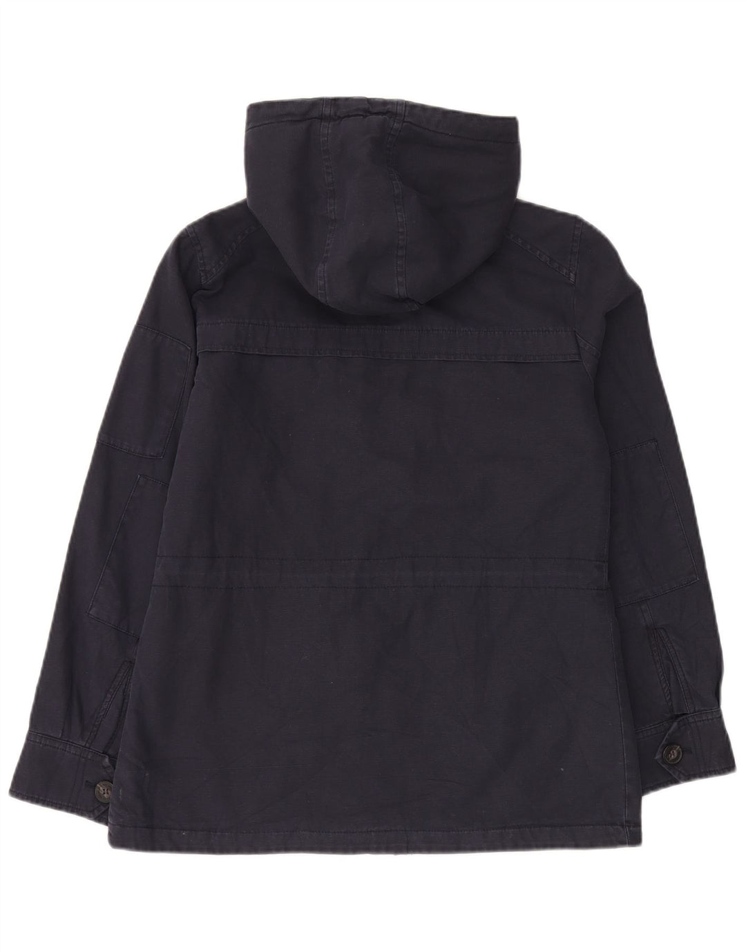Levi's Dame Hooded Utility Jacket UK 14 Medium Navy Blue Bomuld