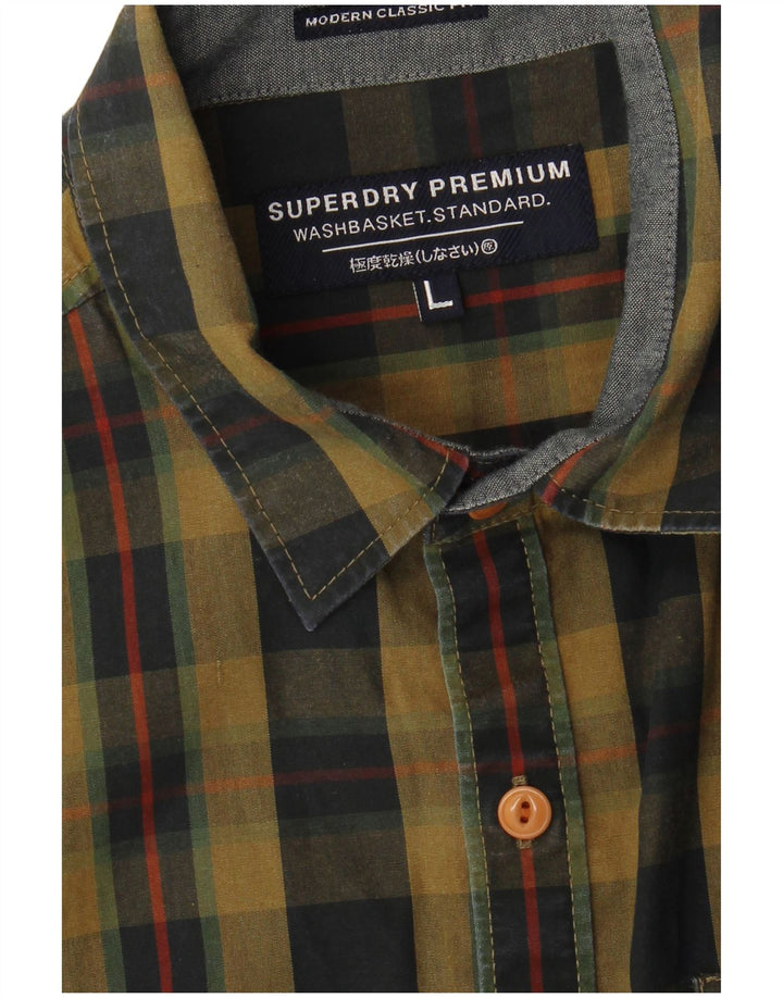 Superdry Herreskjorte Stor Khaki Ternet
