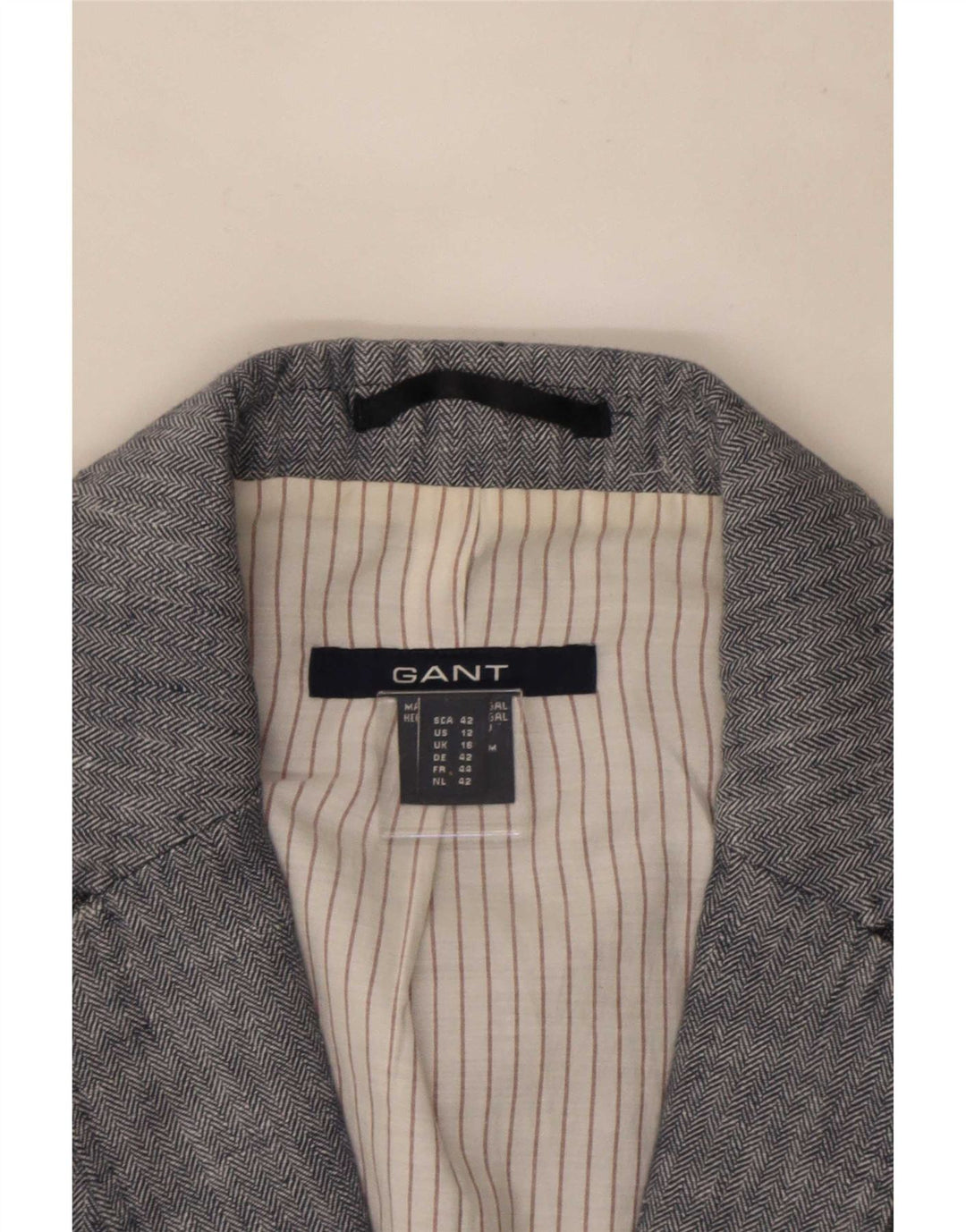 Gant Dame 2 Button Blazer Jacket UK 16 Large Grey Linen