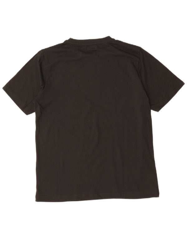 KAPPA Herre grafisk T-shirt Top Medium Sort Bomuld