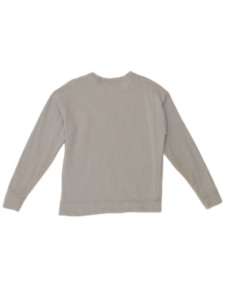 Tommy Hilfiger Dame Grafisk Oversized Sweatshirt Jumper UK 6 XS Grå