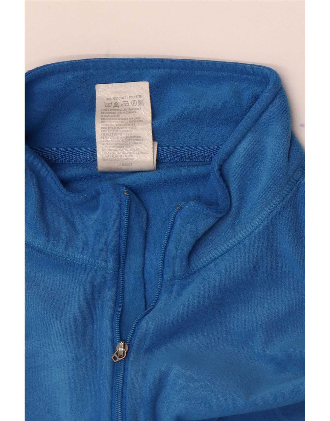 Adidas Dame Loose Fit Zip Neck Top Langærmet Medium Blue Polyester