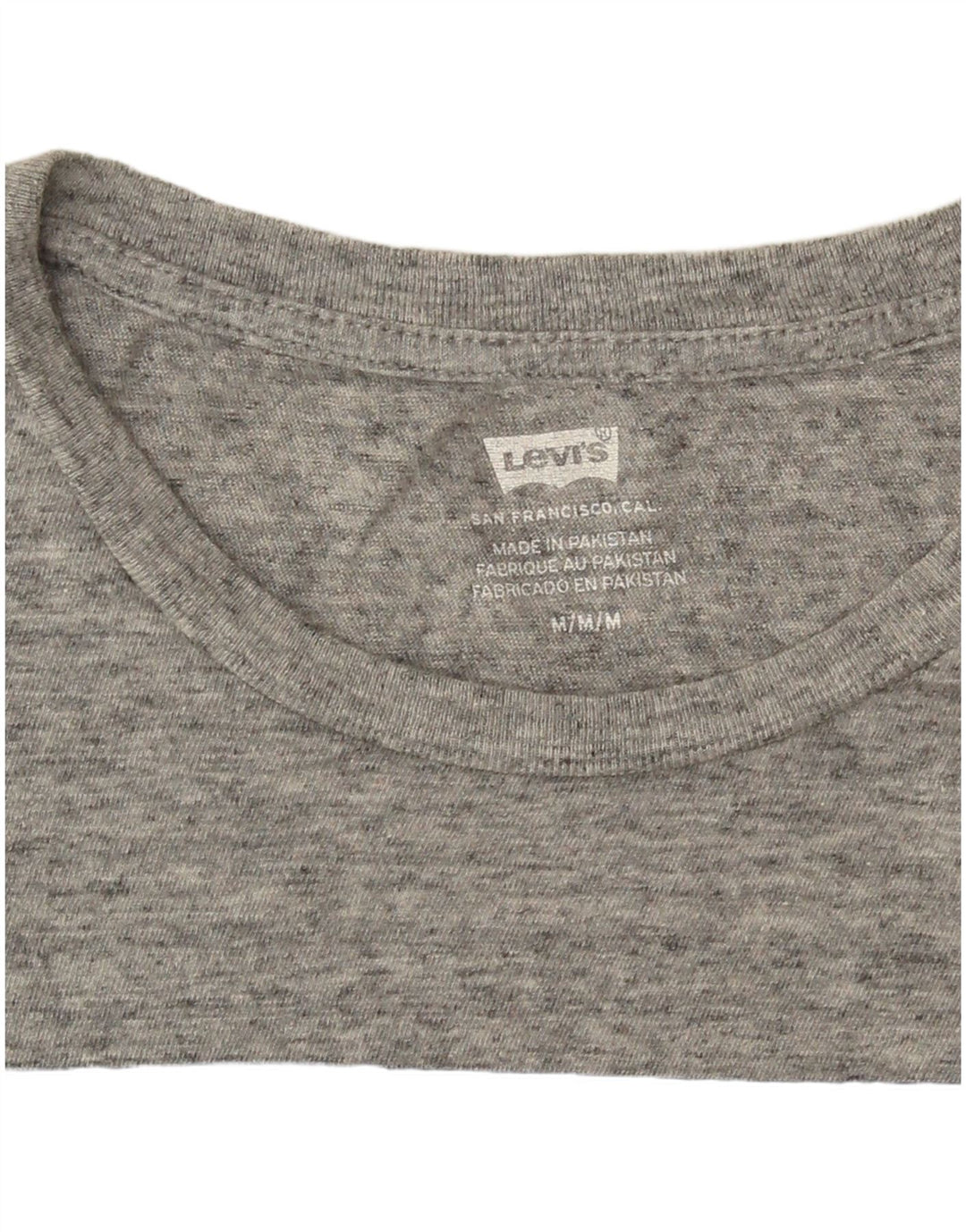Levi's Grafisk T-shirt top til kvinder DK 14 mellemgrå flækket logo