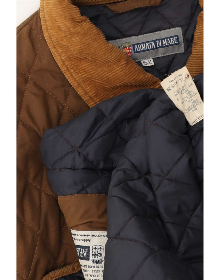 Armata Di Mare Herre Quiltet Jakke IT 52 XL Brun Polyester