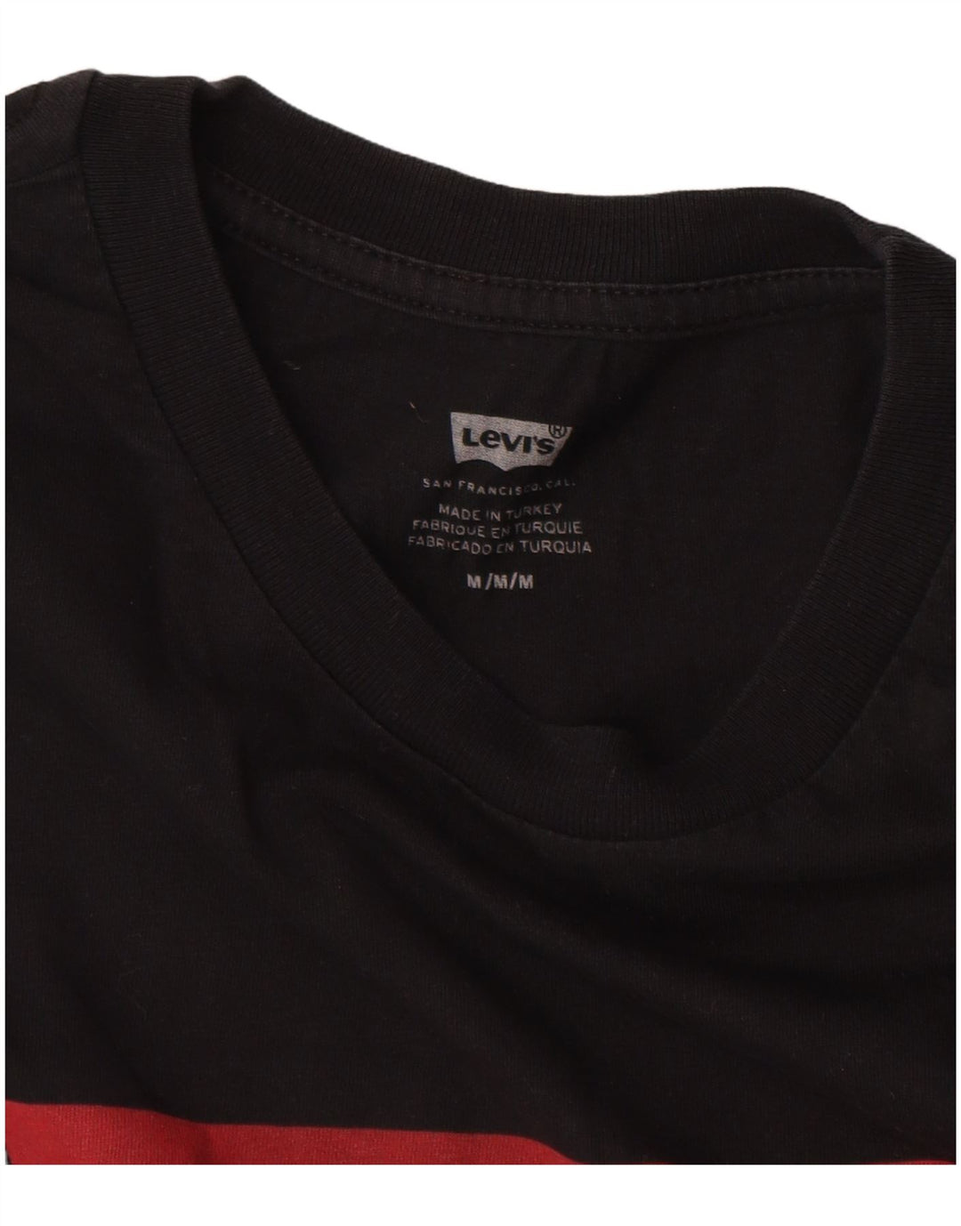 LEVI'S Herre grafisk T-shirt Top Medium Sort