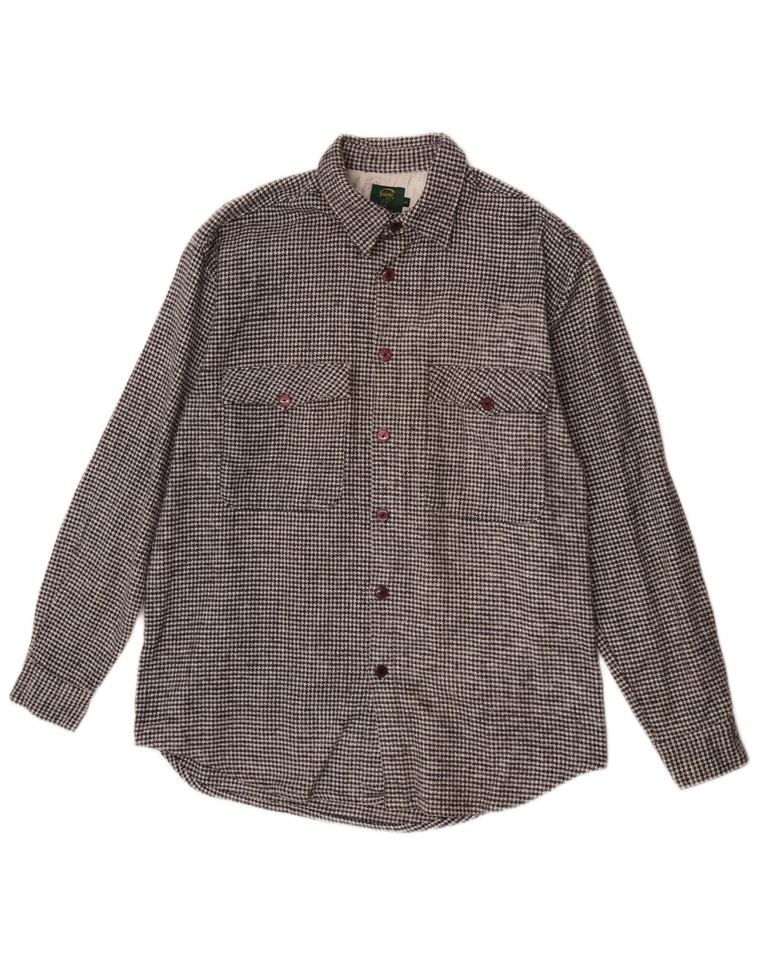 Vintage flannelskjorte til mænd, stor sort bomuld