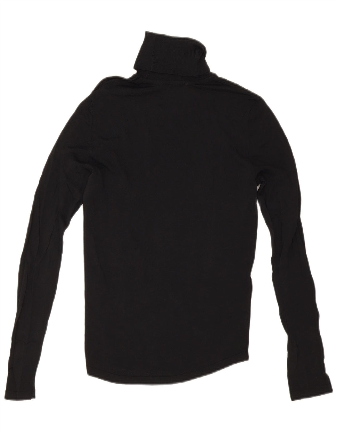 Zara Dame Roll Neck Jumper Sweater UK 10 Small Black Viscose
