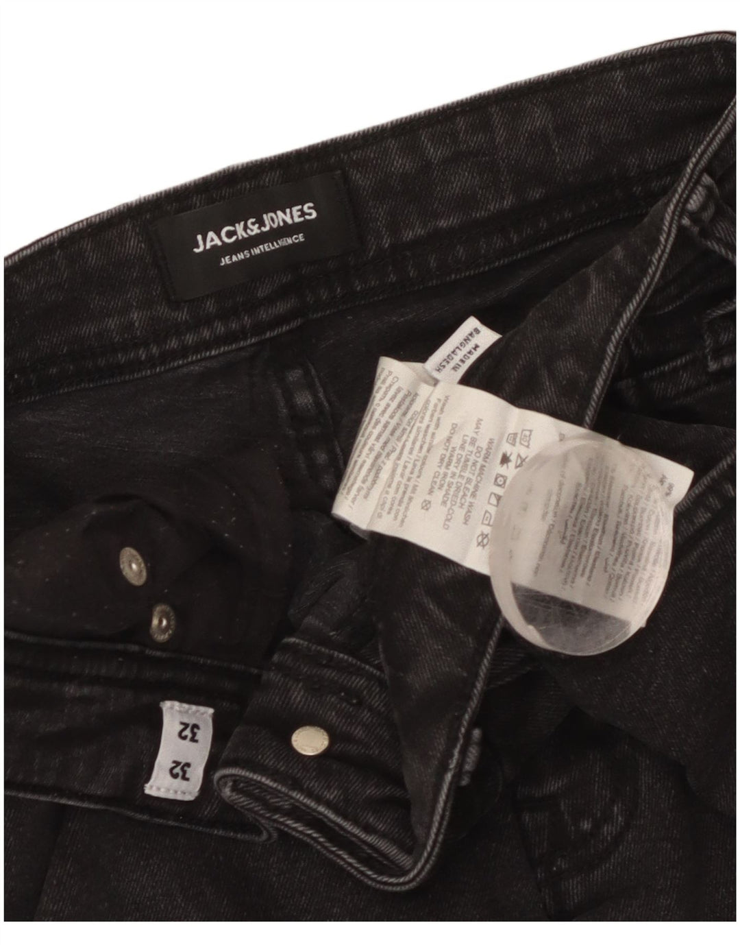 Jack & Jones Herre Tom Skinny Jeans W32 L32 Sort Bomuld