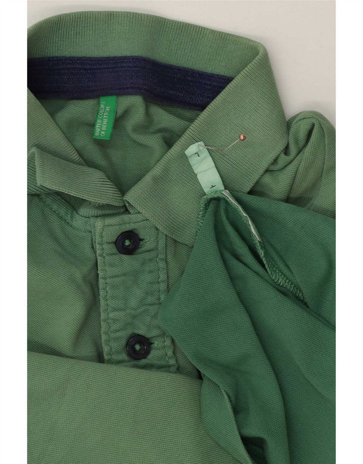 Benetton Herre Polo Shirt Stor Grøn