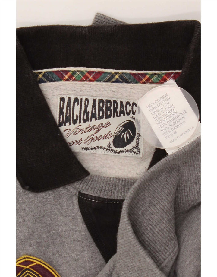 BACI & ABBRACCI Herre grafisk sweatshirt Jumper Medium Grå Colourblock