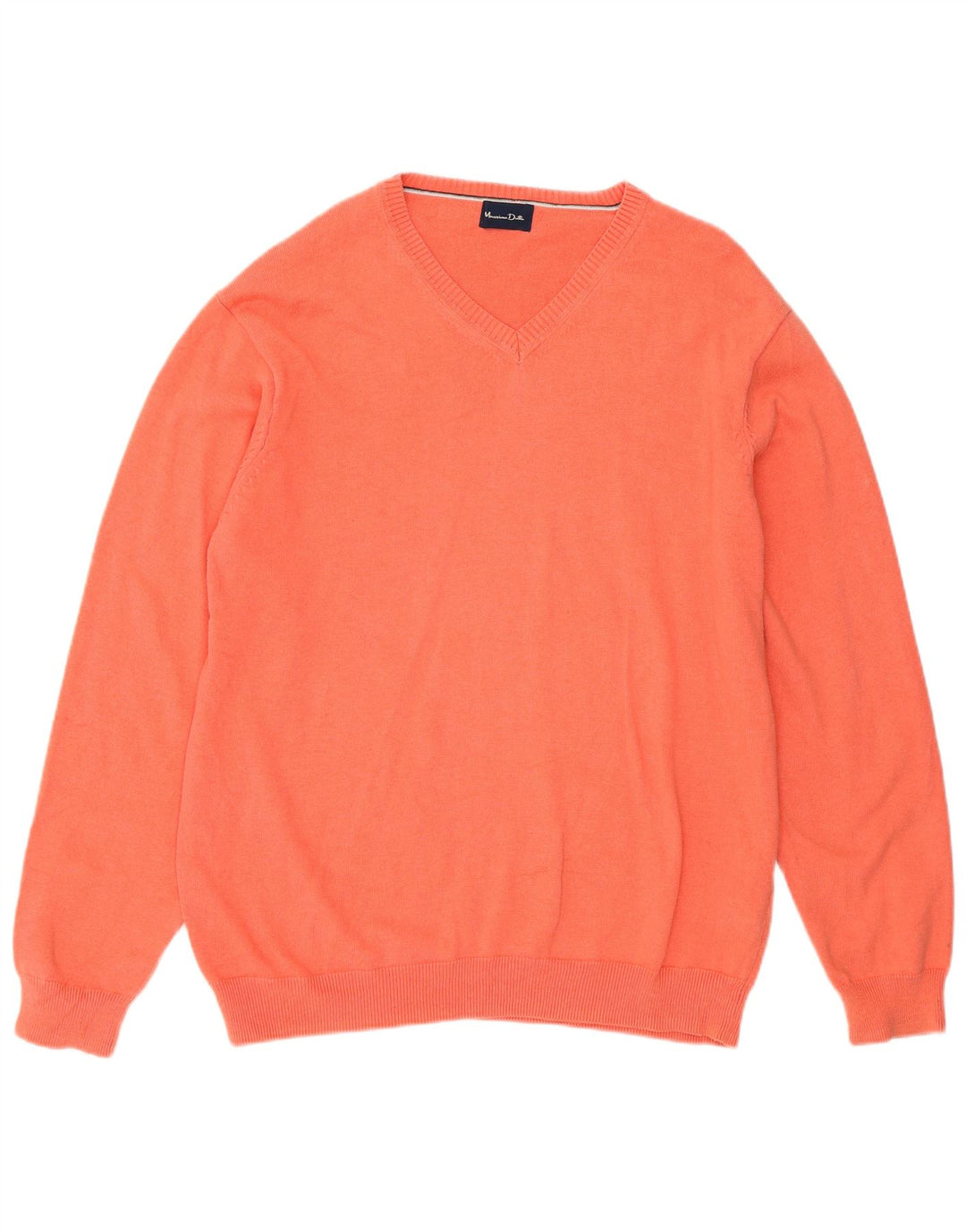 MASSIMO DUTTI Herre V-hals sweater Stor Pink Bomuld