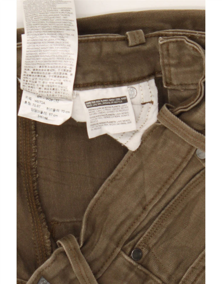 LEVI'S Womens Straight Jeans W28 L32 Khaki Cotton Vintage Levi's and Second-Hand Levi's from Messina Hembry 