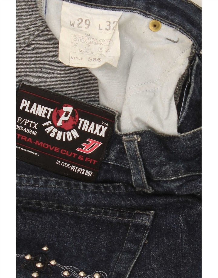 Planet Traxx Dame High Rise Bootcut Jeans W29 L32 Blå Bomuld